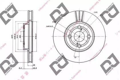 Тормозной диск DJ PARTS BD1424